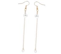 NUOBESTY Golden Alloy Earphone Earring Straps with Chic Ear Pendant Design, Stylish Women Earrings Featuring Anti-lost Earphone Holder Function for Working or Occasion