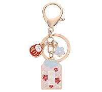 NUOBESTY Good Luck Keychain Japanese Beckoning Maneki Neko Cat Keyring Good Fortune Fengshui Keychain Pendant Mascot Charm for Backpack Phone Decor