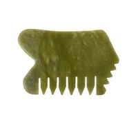 NUOBESTY Green Xiuyan Jade Stone Scalp Massage Comb for Hands and Face, Relax Body and Mind Multi-Point Massage Tool, for Scalp Care and Stress Relief