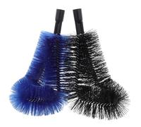 NUOBESTY Gutter Cleaning Brush Head 2pcs Gutter Cleaning Attachment PP Nylon Stainless Steel Multiple Cleanings Outdoor Use