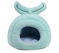 NUOBESTY Hamster Plush Bed Warm and Safe Small Pet House for Rest and Hideout Blue Whale Shape Made of Soft Lint Material for Chinchillas and Hamsters