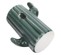 NUOBESTY Hamster Water Bottle Stand, Securely Holds Water Bottle for Small Pets Ceramic with Cactus Shape and Acts as Pet Cage Decor in Green Colour, for Hamster Owners