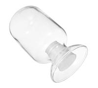 NUOBESTY Hand-Blown Glass Matches Storage Jar with Cork Stopper Compact Cloche Bottle for Wedding Favors Travel and Home Decor Round Design for Matches and Items