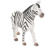 NUOBESTY Hand-carved Wooden Zebra Statue Animal Ornament Rustic Farmhouse Desk Decor for Bookshelf and Display Cabinet