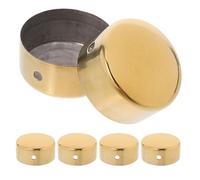 NUOBESTY Handrail End Caps Enhanced Aesthetics Round 6 Pcs Stainless Steel and Secure Fit with Modern Sleek Style for Staircase Banisters for Indoor Stair Railings