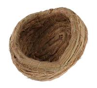 NUOBESTY Handwoven Straw Chicken Nest with Flat Base Woven Coop Bed for Birds and Poultry Clean Breeding Nest for Egg Laying for Doves Pigeons Parrots Sparrows and Backyard Chickens