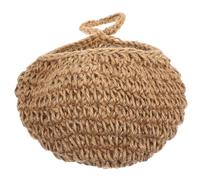 NUOBESTY Hanging Jute Basket Teardrop Shaped Wall-mounted Basket Brown Bohemian Style Large-capacity Storage Space-saving Kitchen Fruit Vegetable Organizer for Home and Restaurant