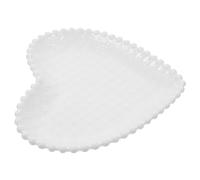NUOBESTY Heart Shaped Ceramic Serving Plate Multipurpose Food Tray for Cake Fruit Salad Dessert Household Use Microwave Safe Dishwasher Friendly