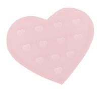 NUOBESTY Heart-Shaped Colored Glass Eyelash Extension Pallet Tool Pink Lash Organizer Grafting Eyelash Plates for Professional Extensions and Home Lash Kits