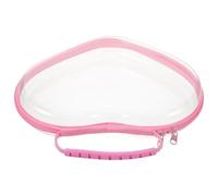 NUOBESTY Heart-Shaped Hard Shell Makeup Bag Set, Medium 25.5x20x5cm Waterproof Toiletries Organizer Pouch with Zipper for Travel and Home Cosmetic Storage