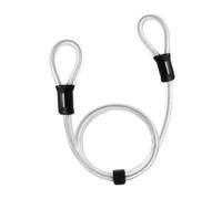 NUOBESTY Heavy-Duty Braided Steel Bike Lock Cable with Double Loop Scratch-Resistant Coated Cut-Resistant Security for Road Mountain Bikes and Outdoor Equipment