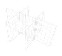 NUOBESTY Heavy Duty Iron Freezer Divider Grid Shelf, 6-Compartment Metal Refrigerator Organizer Rack 61X41X32Cm, Kitchen Storage Separator for Food and Pantry Management