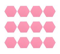 NUOBESTY Hexagon Felt Board 12 Pcs Felt Hexagon Tile Board for Displaying Notes Photos on Wall