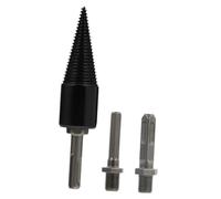 NUOBESTY High Hardness Wood Splitting Drill Bit with Connector Handles for Electric Drills Firewood Kindling Splitter Kit Suitable for Walnut Oak Sycamore Hickory Home and Outdoor Use