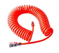 NUOBESTY High Pressure PU Air Compressor Hose Coiled Spring Tube with Quick Connector Flexible Recoil Airline Hose for Pneumatic Tools and Air Equipment