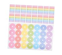 NUOBESTY Hole Punch Reinforcement Stickers 20 Sheets Round Adhesive Paper Hole Protectors for Loose-Leaf Binders Office School Home Use Decorative Reinforcers