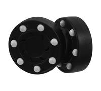 NUOBESTY Ice Hockey Training Pucks Made of Sturdy Abs+pvc Black 2pcs for Roller Hockey Lightweight and Easy to Carry for Youth and Competitive Players