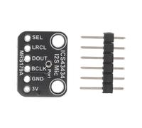 NUOBESTY Ics43434 Microphone Module with High Sensitivity Capture and I2s Protocol for Robotics and Critical Communication, Black Plastic Metal Embedded Voice Sensor