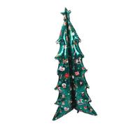 NUOBESTY Inflatable Christmas Tree Foil Balloon Giant Self-standing Colorful Xmas Party Decor Easy Inflate Reusable Holiday Tree for Festive Backdrop and Interactive Celebration