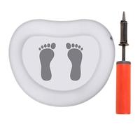 NUOBESTY Inflatable Foot Bath Basin Pool with Footprint Mat Large Pvc Foot Soaking Tub for Home Spa and Camping Sturdy 0.25mm White Material with Pump Random Color