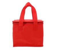 NUOBESTY Insulated Food Bag Thermal Carrier Medium Non-Woven Fabric Lunch Tote Red 21x14x17cm for Hot and Cold Food and Travel