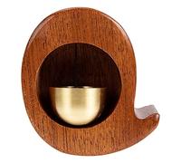 NUOBESTY Japanese Style Copper Door Chime with High-adsorption Magnet Wind Bell for Metal Doors and Refrigerators Walnut Wood Whale Design Decorative Shopkeepers Entry Bell