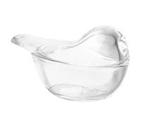 NUOBESTY Jewelry Trinket Box Elegant Compact Storage Glass Bird Shaped with High Transparency and Easy to Open and Close Design for Rings and Necklaces for Nightstand and Small Space