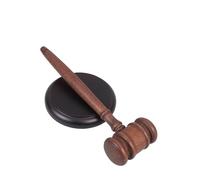 NUOBESTY Judge Gavel with Base Handheld Auction Hammer for Lawyers and Courtrooms Sturdy Material Comfortable Grip for Precise Strikes