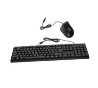 NUOBESTY Keyboard Mouse Wired USB Spanish Letter Simple Keyboard Mouse Combo for Laptop Office Use Silent and Combo Features