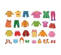 NUOBESTY Kids Dresser Clothing Decals Removable Clothes Classification Labels for Bedroom Storage and Clothes Organization with Visual