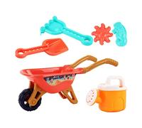 NUOBESTY Kids Outdoor Toys 1Set Beach Toy Trolley Car with Beach Toys Set Mini Cart Wheelbarrow Sand Playing for Kids Toddler Favors (Random Style) Kids Gardening Set