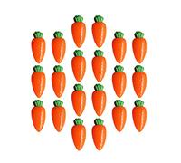 NUOBESTY Kids Pretend Playset 20pcs Flatback Carrot Charms Resin Flatbacks Buttons 3D Easter Jewelry Beads for Hair Accessories DIY Scrapbooking Phone Case Easter Party Decoration
