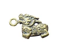 NUOBESTY Kirin Pixiu Key Chain DIY Decorative Brass Pendant for Jewelry Making Charm Animal Keyring