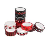 NUOBESTY Ladybug Washi Tape for Journals Scrapbooking and Crafts | Graduation Time, Back to School Decor, Resist Fading and Easy to Tear, Leaving No Residue