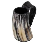 NUOBESTY Large Capacity Viking Horn Beer Mug 200ml with Small Horn Base for Parties Festivals and Home Bar Use