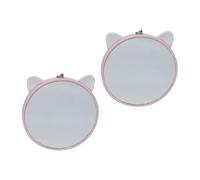 NUOBESTY Large Parakeet and Cockatiel Bird 2Pcs with Mirror Stand - Decorative Pet to Reduce Aggression and Encourage Play