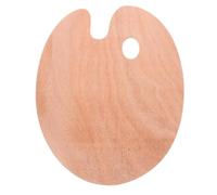 NUOBESTY Large Wooden Artist Palette 30x40cm - Oval Paint Mixing Tray with Thumb Hole for Acrylic, Oil & Gouache Painting - Smooth Surface for Studio or Outdoor Use