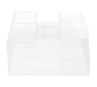 NUOBESTY Lash Tweezer Holder and Makeup Display Box, Acrylic Desktop Storage Organizer for Eyelash Extension Tools and Cosmetic Brushes, Lash Extension Tweezers Case for Beauty