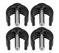 NUOBESTY Latch Clamp Clips, 22mm 4 Pcs Black for C-Shape and Adjustable Fit Plastic and Iron Cane Grip Attachment Tube Walkers Shower Chairs for Household Assembly and Bathroom Use