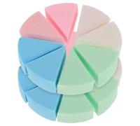 NUOBESTY Latex Triangle Makeup Sponge Puff 16pcs Set Dual-Use Wedge Makeup Sponges for Foundation Blending Dry and Wet Cosmetic Blender Tools for