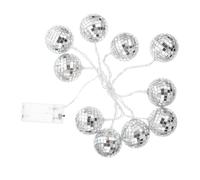 NUOBESTY LED Mosaic Disco Ball String Lights, Glass Mirror Balls | Silver Reflective Design, Flexible Installation, Long-term Illumination, Suitable for Wedding Backdrops, Bars and Birthday