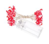 NUOBESTY LED Warm White Candy Cane Christmas String Lights Battery Operated Copper Wire Hanging Lamp for Indoor Outdoor Festive Atmosphere Decoration