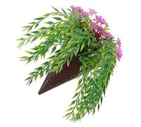 NUOBESTY Lifelike Artificial Hanging Flower Basket for Porch and Indoor Decor Fade-resistant Simulation Flowers in Farmhouse Style Wall-mounted Greenery Accent for Home Office and