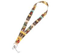 NUOBESTY Lightweight Polyester Key Ring Strap with Metal Badge Holder, Comfortable to Wear Simple Keychain Accessory for Offices and Traveling