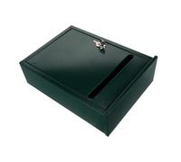 NUOBESTY Lockable Wall Mount Suggestion Box with Plastic Coated Iron and Stoving Varnish Finish, Wear Resistant Letterbox Suitable for Business and Exterior Decor, Modern Classic Rural
