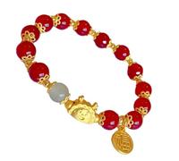 NUOBESTY Long-lasting Red Crystal Beaded Dragon Bracelet for Women, Simple and Beautiful Design, for Casual Wear and Birthday Gifts the Dragon Year