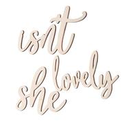 NUOBESTY Lovely Wooden Wall Sign Decorative Wall Sculpture Art for Girl Nursery Photo Prop and Party Decoration Easy to Install for Newborn Photoshoot