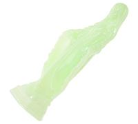 NUOBESTY Luminous Mother Mary Statue for Bedside Table, Plastic Ornament | Soft Night Glow, Flat Base Design, Portable Display, Light Green Finish for Bedroom and Altar Trays