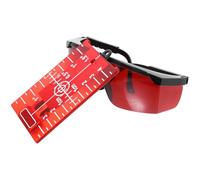 NUOBESTY Magnetic Alignment Target Plate for Level Meter with Easy to Read Scale, Red Abs Material Board for Precise Measurement and Calibration in Industrial and Scientific Applications