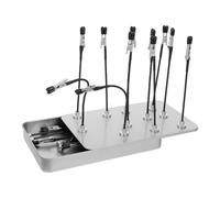 NUOBESTY Magnetic Alligator Clip Set with Iron Box Base and Bendable Clips for Modeling Painting Projects, Featuring Flexible Support and Integrated Storage for Convenient Assembly